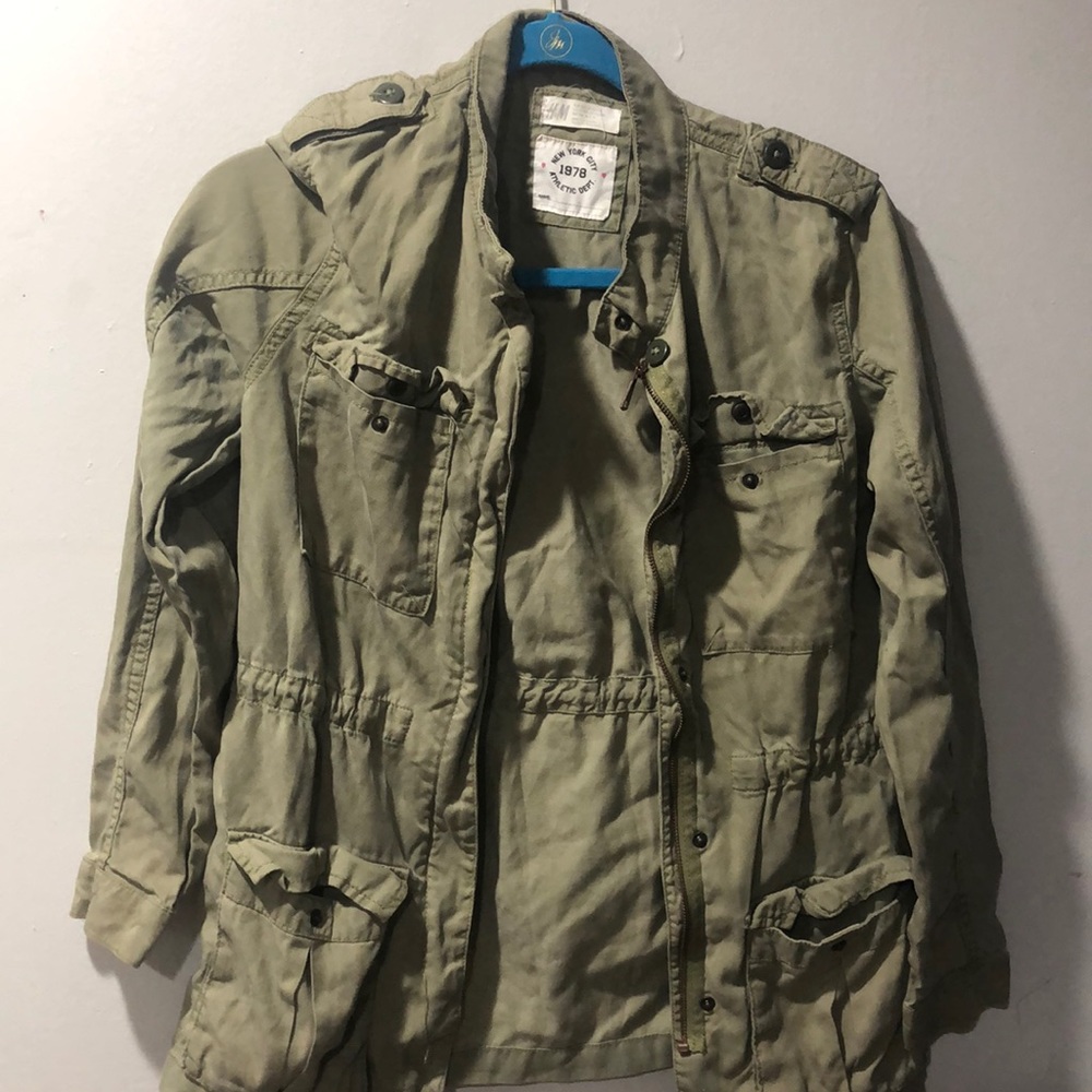 H&M faded green ‘is it friday yet’ hoodie